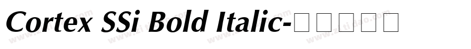 Cortex SSi Bold Italic字体转换